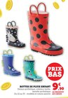 Bottes de pluie enfant en promo chez Super U Meaux à 9,90 €