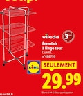Étendoir à linge tour - Vileda en promo chez Lidl Narbonne à 29,99 €