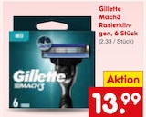 Mach3 Rasierklingen Angebote von Gillette bei Netto Marken-Discount Niederkassel für 13,99 €