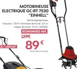 MOTOBINEUSE ELECTRIQUE GC-RT 7530 - EINHELL en promo chez Truffaut MOTOBINEUSE ELECTRIQUE GC-RT 7530 - EINHELL dans le catalogue Truffaut