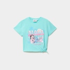 T-shirt avec noeud coton Stitch bleu turquoise fille à 9,99 € dans le catalogue La Halle