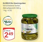 Gewürzgurken Angebote von Globus Bio bei GLOBUS Mannheim für 2,49 €