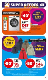 Promotion Vêtement Bébé dans le prospectus Hyper U, valable du 30/09/2025 au 12/10/2025 Promo Vêtement Bébé dans le catalogue Hyper U du moment à la page 11