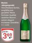 Jahrgangssekt im Angebot bei GLOBUS in Zwickau Jahrgangssekt Angebote von Mumm bei GLOBUS Zwickau für 3,69 €