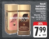 Gold löslicher Bohnenkaffee Crema im Angebot bei EDEKA in Freital Gold löslicher Bohnenkaffee Crema Angebote von Nescafé bei EDEKA Freital für 7,99 €
