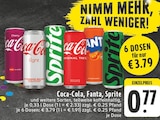 Coca-Cola, Fanta, Sprite Angebote von Coca-Cola, Fanta, Sprite bei EDEKA Remscheid für 0,77 €