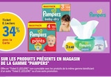 34% avec la Carte Ticket E. Leclerc sur les produits présents en magasin de la gamme 'PAMPERS' - Pampers dans le catalogue E.Leclerc