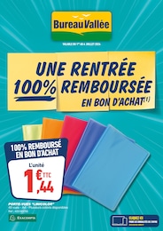 Catalogue Bureau Vallée "Une Rentrée 100% remboursée" à Paris et alentours, 8 pages, 01/07/2024 - 06/07/2024
