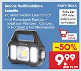 Mobile Multifunktions-Leuchte von EASYmaxx für 9,99 € bei Netto Marken-Discount im Angebot Mobile Multifunktions-Leuchte von EASYmaxx im aktuellen Netto Marken-Discount Prospekt