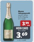 Jahrgangssekt im Angebot bei combi in Cuxhaven Jahrgangssekt Angebote von Mumm bei combi Cuxhaven für 3,69 €