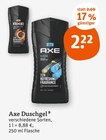 Duschgel Angebote von Axe bei tegut Aschaffenburg für 2,22 €