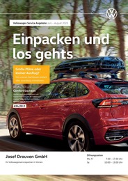 Volkswagen Prospekt für Viersen mit 1 Seite Volkswagen Prospekt für Viersen: Wir lieben den Sommer, 1 Seite, 01.06.2023 - 31.08.2023