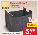 Filzkorb mit Holzgriff Angebote von DEKOR bei Netto Marken-Discount Rüsselsheim für 5,99 €