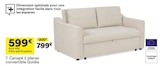 Canapé 2 places convertible Goldie en promo chez But Savigny-sur-Orge à 599,00 €