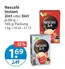 Instant 2in1 oder 3in1 im V-Markt Prospekt Instant 2in1 oder 3in1 von Nescafé im aktuellen V-Markt Prospekt für 1,69 €