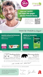 Aktueller mea - meine apotheke Apotheken Prospekt für Schömberg: Unsere August-Angebote mit 4} Seiten, 01.08.2026 - 31.08.2026