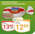 Erzgebirgischer Weihnachtsstollen Angebote von Annaberger Backwaren bei GLOBUS Erfurt für 12,99 €