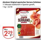 Original spanischer Serrano Schinken Angebote von Abraham bei GLOBUS Salzgitter für 2,29 €