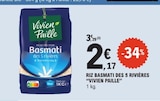 Riz Basmati des 5 rivières - Vivien Paille en promo chez E.Leclerc Riz Basmati des 5 rivières - Vivien Paille dans le catalogue E.Leclerc