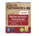 Wetterschutz-Holzfarbe von toom für 12,99 € bei toom Baumarkt im Angebot Wetterschutz-Holzfarbe von toom im aktuellen toom Baumarkt Prospekt