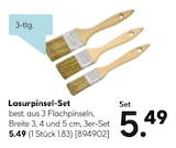 Lasurpinsel-Set für 5,49 € bei Hellweg im Angebot Lasurpinsel-Set im aktuellen Hellweg Prospekt