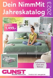 GUNST Prospekt "Dein NimmMit Jahreskatalog!" für Eibenhof, 28 Seiten, 01.06.2023 - 30.09.2023 GUNST Prospekt "Dein NimmMit Jahreskatalog!" für Eibenhof, 28 Seiten, 01.06.2023 - 30.09.2023