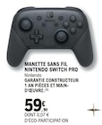 Manette sans fil Switch Pro - NINTENDO à 59,90 € dans le catalogue E.Leclerc