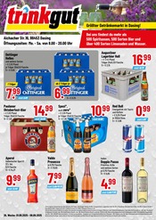 Trinkgut Discounter Prospekt der aktuellen Woche mit 4 Seiten, gültig von 01.09.2025 bis 06.09.2025, in Dasing und Umgebung Aktueller Trinkgut Discounter Prospekt in Dasing und Umgebung, "Größter Getränkemarkt in Dasing!" mit 4 Seiten, 01.09.2025 - 06.09.2025
