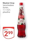 Sirup im Angebot bei GLOBUS in Ludwigshafen Sirup Angebote von Mautner bei GLOBUS Ludwigshafen für 2,99 €