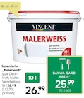 Aktuelles Innenfarbe "Malerweiß" Angebot bei BayWa Bau- und Gartenmärkte in Nürnberg ab 25,99 €