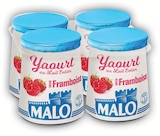 Yaourt au Lait Entier x4 Saveur Framboise - MALO en promo chez Intermarché Super Yaourt au Lait Entier x4 Saveur Framboise - MALO dans le catalogue Intermarché Super