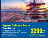 Japans Goldene Route Rundreise Angebote von AtourO GmbH bei Lidl Soest für 2.299,00 €
