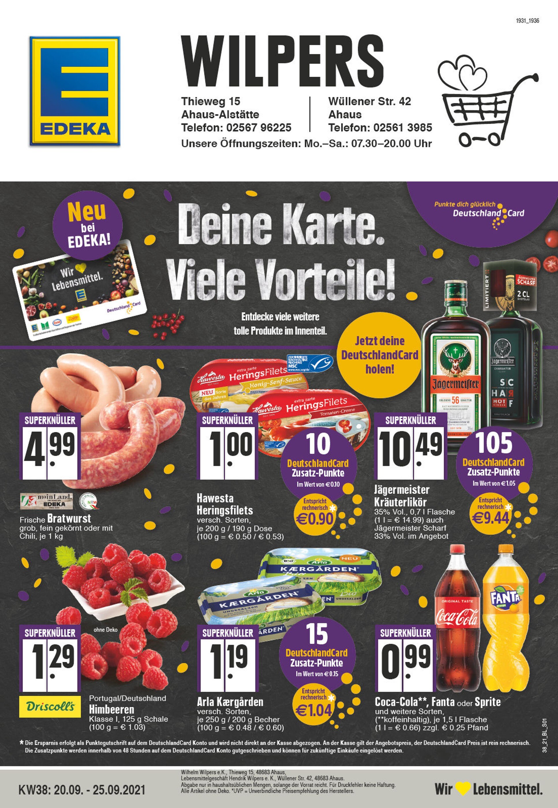 EDEKA Prospekt für Ahaus mit 32 Seiten EDEKA Prospekt für Ahaus: "Aktuelle Angebote", 32 Seiten, 20.09.2021 - 25.09.2021
