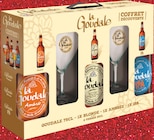 Coffret 4 bières + 1 verre et 2 sous bocks - GOUDALE en promo à 7,99 € chez Intermarché Super Coffret 4 bières + 1 verre et 2 sous bocks - GOUDALE dans le catalogue Intermarché Super
