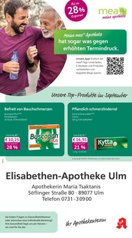 Aktueller mea - meine apotheke Prospekt "Unsere September-Angebote" Seite 1 von 4 Seiten für Ulm