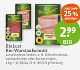 Bio-Wurstaufschnitt von BioLust im aktuellen tegut Prospekt für 2,99 €