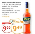 Italienischer Aperitif im Angebot bei GLOBUS in Salzgitter Italienischer Aperitif Angebote von Aperol bei GLOBUS Salzgitter für 9,49 €
