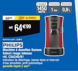 Machine à dosettes Senseo Select rouge intense en promo chez Cora Colmar à 64,99 €