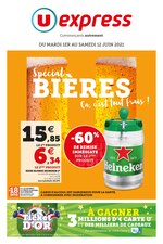 Catalogue U Express à Montreuil, avec 24 pages Prospectus U Express à Montreuil, "Spécial bières, ça, c'est tout frais !", 24 pages, 01/06/2021 - 12/06/2021