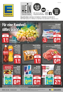 EDEKA Prospekt der Woche "Aktuelle Angebote" Seite 1, 25.08.2025 bis 30.08.2025 für Köln Aktueller EDEKA Prospekt "Aktuelle Angebote" Seite 1 von 24 Seiten für Köln