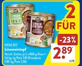 Linseneintopf von Speise Zeit im aktuellen ALDI SÜD Prospekt für 2,89 €