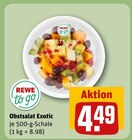 Obstsalat Exotic im Angebot bei REWE in Jena Obstsalat Exotic Angebote von REWE to go bei REWE Jena für 4,49 €