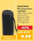 BT-Lautsprecher »BT-X61« von MUSICMAN für 9,99 € bei Kaufland im Angebot BT-Lautsprecher »BT-X61« von MUSICMAN im aktuellen Kaufland Prospekt
