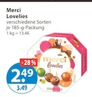 Pralinen im V-Markt Prospekt Lovelies von Merci im aktuellen V-Markt Prospekt für 2,49 €
