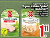Veganer Schinken-Spicker im Angebot bei EDEKA in Heidenheim Veganer Schinken-Spicker Angebote von Rügenwalder Mühle bei EDEKA Heidenheim für 1,11 €