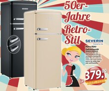 Severin Retro Kühl-Gefrierkombi bei famila Nordost in Wunstorf Severin Retro Kühl-Gefrierkombi im Angebot bei famila Nordost Wunstorf für 379,00 €