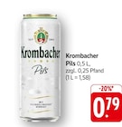 Pils im Angebot bei E center in Stuttgart Pils Angebote von Krombacher bei E center Stuttgart für 0,79 €