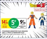 Figurines Monster Flex Pack 2 Monster Flex - Dragon Ball Z en promo chez Intermarché Valence à 9,90 €