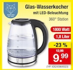 Glas-Wasserkocher mit LED-Beleuchtung Angebote von Gustav Voss bei Zimmermann Aurich für 9,99 €
