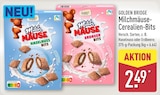 Milchmäuse Haselnuss Bits von Golden Bridge im aktuellen ALDI Nord Prospekt